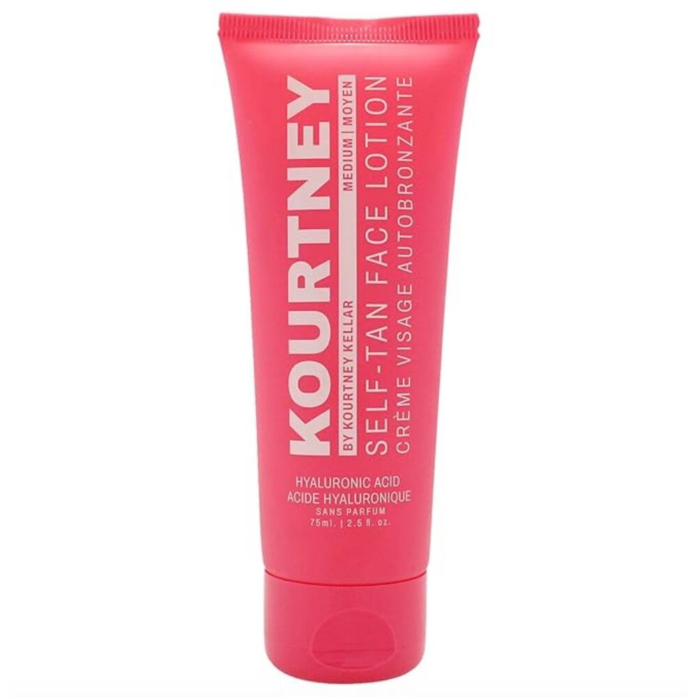 Kourtney Self-Tan Face Lotion Gradual Hyaluronic Acid Vegan Cruelty Free Medium